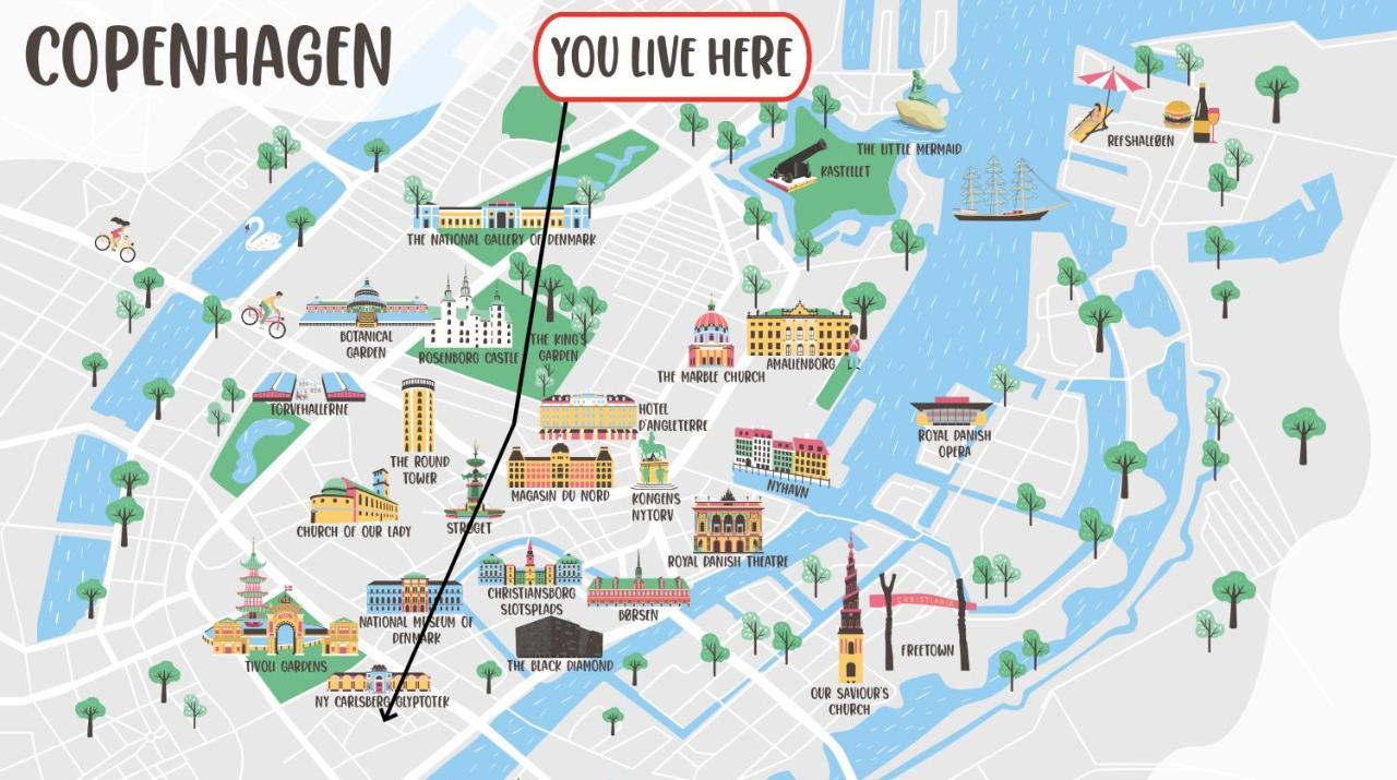 Lovely 3Br Manor Apartment 5 Min From Tivoli Gardens Copenhagen Luaran gambar